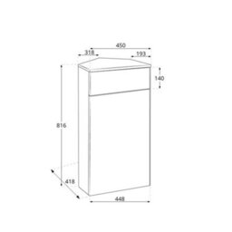 Homestylestore Concrete Grey Corner Bathroom Toilet Wc Unit And Black Flush Button - thumbnail 3