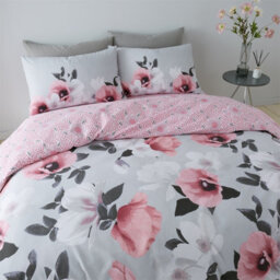 Gc Gaveno Cavailia Floral Fantasy Duvet Cover Double 3Pc Set,reversible Blush Pink Soft Bedding Double Size Quilt Cover. - thumbnail 2