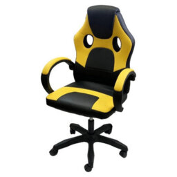 Black & Yellow Luxury Executive Racing Gaming Office Chair Lift Swivel Computer Desk Chairs