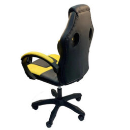 Black & Yellow Luxury Executive Racing Gaming Office Chair Lift Swivel Computer Desk Chairs - thumbnail 5