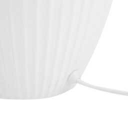 Beliani Aurora Ceramic Table Lamp White 52Cm With Empire Shade - Retro Bedside Lighting - thumbnail 6