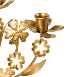 Beliani Candle Holder Ramada Metal 25 Cm Gold - thumbnail 5