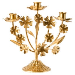Beliani Candle Holder Ramada Metal 25 Cm Gold - thumbnail 1