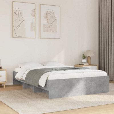 Berkfield Bed Frame Without Mattress Concrete Grey 140X200Cm Engineered Wood - image 1