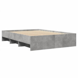 Berkfield Bed Frame Without Mattress Concrete Grey 140X200Cm Engineered Wood - thumbnail 7