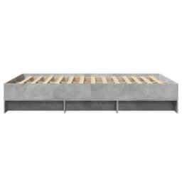 Berkfield Bed Frame Without Mattress Concrete Grey 140X200Cm Engineered Wood - thumbnail 6