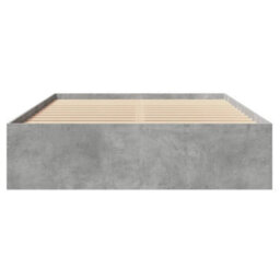 Berkfield Bed Frame Without Mattress Concrete Grey 140X200Cm Engineered Wood - thumbnail 5