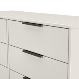 Fuji 6 Drawer Midi Chest Of Drawers In Grey Matt (Ready Assembled) - thumbnail 5