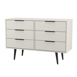 Fuji 6 Drawer Midi Chest Of Drawers In Grey Matt (Ready Assembled) - thumbnail 4