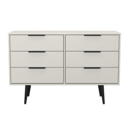 Fuji 6 Drawer Midi Chest Of Drawers In Grey Matt (Ready Assembled) - thumbnail 2