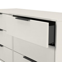 Fuji 6 Drawer Midi Chest Of Drawers In Grey Matt (Ready Assembled) - thumbnail 6