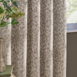 Wylder Grace Leaf Floral Jacquard Room Darkening Eyelet Curtain Pair, Natural, (W) 229Cm X (D) 229Cm - thumbnail 3