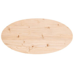 Berkfield Table Top 70X35X2.5 Cm Solid Wood Pine Oval - thumbnail 4