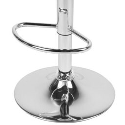 Beliani Set Of 2 White Faux-Leather Swivel Bar Stools With Gas-Lift Height Adjustment And Iron Base - thumbnail 7