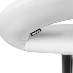 Beliani Set Of 2 White Faux-Leather Swivel Bar Stools With Gas-Lift Height Adjustment And Iron Base - thumbnail 8