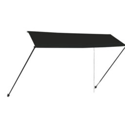 Walplus Retractable Awning Garden Sun Shade Canopy Gazebo For Back Door, Porch, Patio With Led 350X150 Cm Anthracite - thumbnail 4