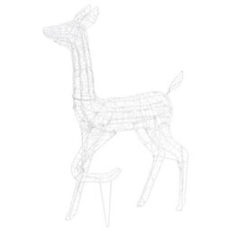 Berkfield Acrylic Reindeer Family Christmas Decoration 160 Led Colourful - thumbnail 7