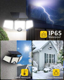 Lepro Solar Security Lights, 1200Lm Solar Floodlights Motion Sensor With 360 Degree, 3 Heads, Waterproof Solar Lights Outdoor - thumbnail 4