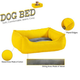 Chilimilii Dog Bed Pet Puppy Cushion House Nesting Washable Rectangle Pet Basket Warm Comfy - thumbnail 2