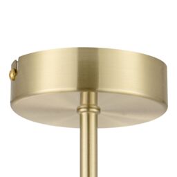 GoodHome Nunbird Satin Fabric & Metal Cream Brass Effect 3 Lamp Led Ceiling Light - thumbnail 7