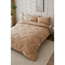 Dyzi 10.5 Tog Supersoft Microfibre Duvet Coverless Or Covered Set - Beige - Single - thumbnail 3
