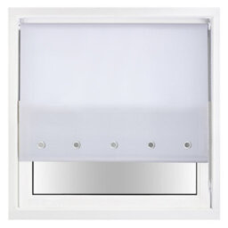 Trimmable Daylight Roller Blind With Round Eyelet And Metal Fittings From Furnished - White (W)120Cm X (L)165Cm - thumbnail 2