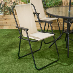Ohs 6 Piece Patio Set Outdoor Table Chairs Parasol Garden Furniture - thumbnail 3