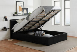Birlea Berlin King Ottoman Bed Frame In Black - thumbnail 2