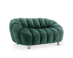 Velvet Bottle Green 2 Seater Sofa - thumbnail 4