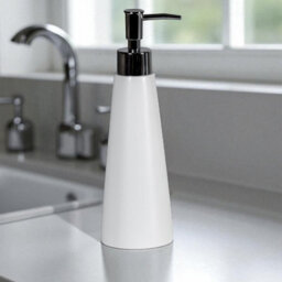 Showerdrape Alto White 2 Set - Liquid Soap Dispenser And Tumbler - thumbnail 2