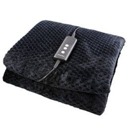 Schallen Luxury Waffle Soft Heated Warm Throw Over Blanket With Timer & 10 Heat Settings - Waffle Charcoal