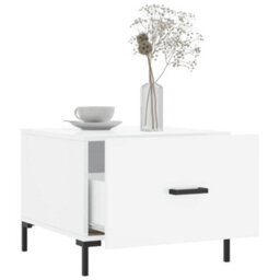 Berkfield Durable Coffee Tables 2Pcs High Gloss White 50X50X40 Cm Engineered Wood - thumbnail 4