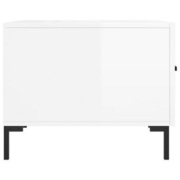 Berkfield Durable Coffee Tables 2Pcs High Gloss White 50X50X40 Cm Engineered Wood - thumbnail 8