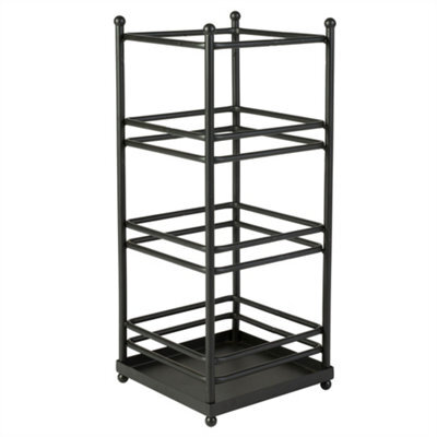 Dibor Traditional Heavy Duty Iron Black Umbrella Holder Stand - image 1