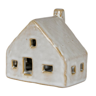 Nook Ceramic Cottage With Led Light Illuminated Christmas Village Piece - image 1