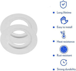 Sisi UK Heavy Duty Metal Adaptor Lamp Shade Reducer Ring White Plate Light Fitting Washer Converter Modern Fixture Lampholder Reducer X 1 - thumbnail 2
