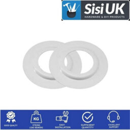 Sisi UK Heavy Duty Metal Adaptor Lamp Shade Reducer Ring White Plate Light Fitting Washer Converter Modern Fixture Lampholder Reducer X 1 - thumbnail 3