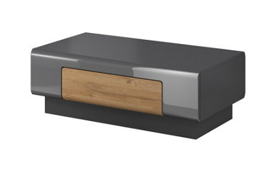 Arte Elegant Toledo 99 Coffee Table 110Cm - Grey Gloss & San Remo Oak: Stylish Centrepiece For Modern Living Spaces - image 1