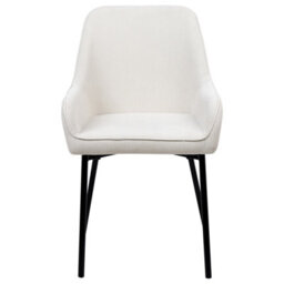 Beliani Set Of 2 Dining Chairs Loverna Corduroy Off-White - thumbnail 5