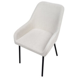 Beliani Set Of 2 Dining Chairs Loverna Corduroy Off-White - thumbnail 7