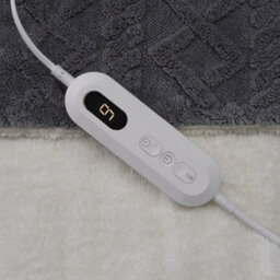 Neo Electric Cable Knit Heated Throw Reversible Blanket Fleece Sherpa 9 Heat Settings Machine Washable - thumbnail 5