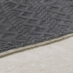 Neo Electric Cable Knit Heated Throw Reversible Blanket Fleece Sherpa 9 Heat Settings Machine Washable - thumbnail 7