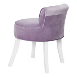 Living And Home Purple Upholstered Velvet Vanity Dressing Table Stool With Low Backrest - thumbnail 5