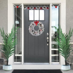 "Evre 50Cm/20"" Snow Frosted Artificial Christmas Wreath, Pine Cones, Berries Branches, Hanging Festive, Home Decoration" - thumbnail 7