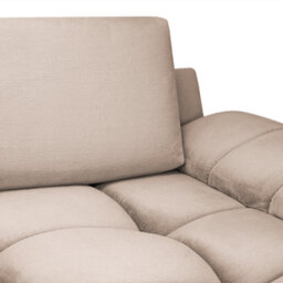 Furnishings For Less UK Zura Mocha Brown Plush Velvet Large 3 Seater L Shaped Universal Corner Sofa Bed  Wooden Legs - thumbnail 3