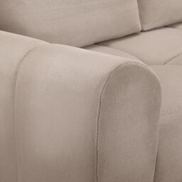 Furnishings For Less UK Zura Mocha Brown Plush Velvet Large 3 Seater L Shaped Universal Corner Sofa Bed  Wooden Legs - thumbnail 7