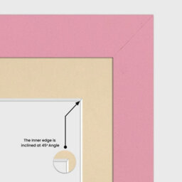 AK Frames 20X16 Pastel Pink Modern Multi Photo Frame With Ivory Mount - Holds 9 Apertures (2X) 7X5, (7X) 6X4 Photos - thumbnail 7