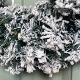 Samuel Alexander Premier Flocked Woodcote Pine Flocked Wreath 50Cm - thumbnail 3