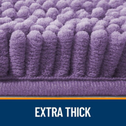 Ameha Purple Chenille Mat 40X60Cm, Extra Soft, Non-Slip, Absorbent Bath Rug & Doormat - thumbnail 3