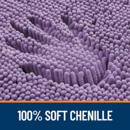 Ameha Purple Chenille Mat 40X60Cm, Extra Soft, Non-Slip, Absorbent Bath Rug & Doormat - thumbnail 8